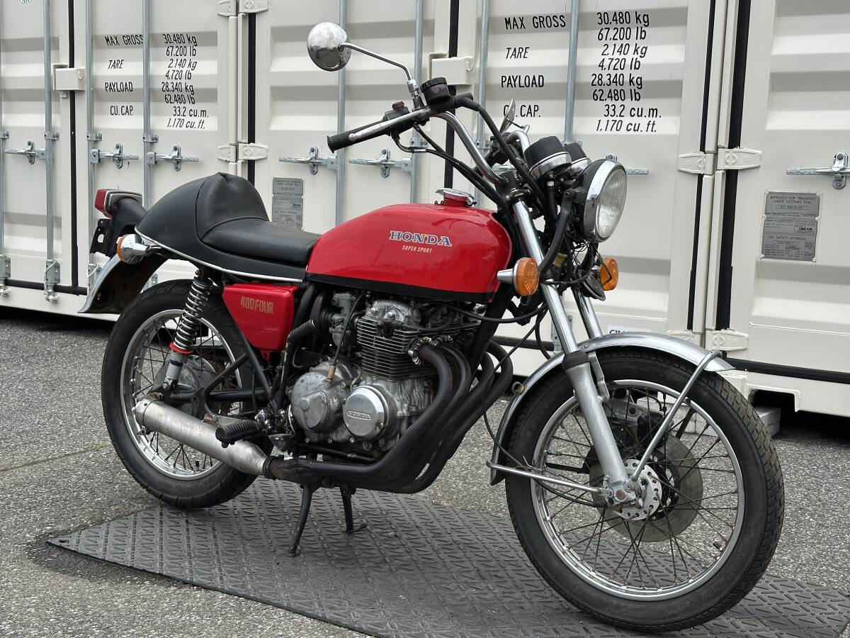 中古】CBR400F 純正2型HONDAオリジナル塗装赤/黒ガソリンタンク