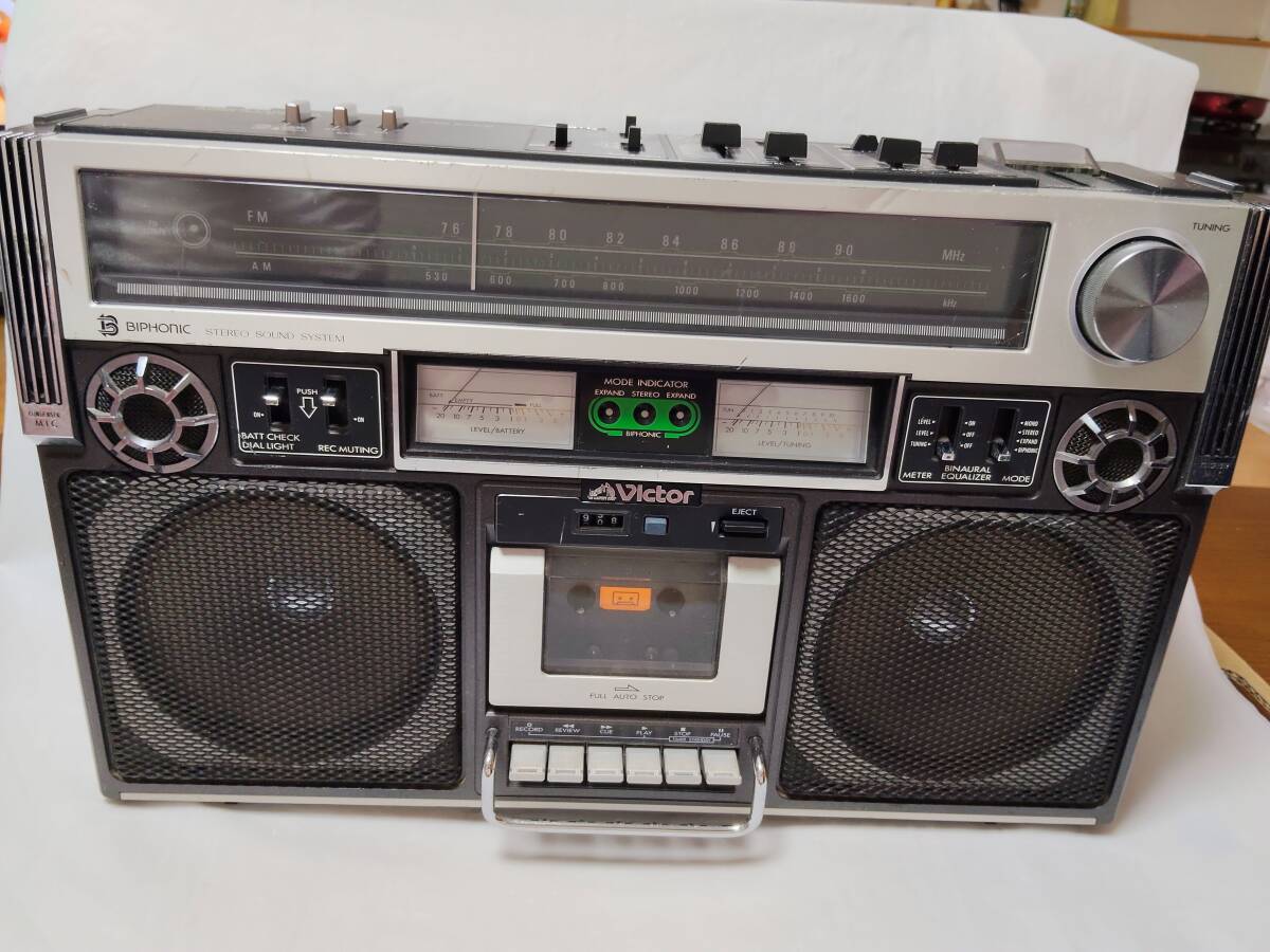 □VICTOR ビクター RC-510S ラジオカセットレコーダー ラジカセ 昭和