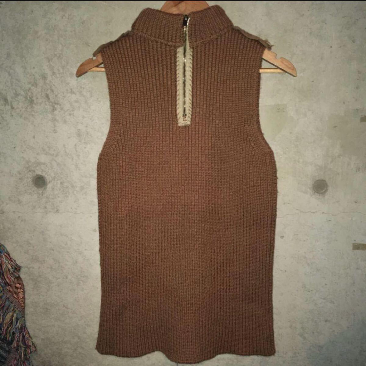 名作】Martin Margiela 14 ドライバーズニット ベスト カーキ S