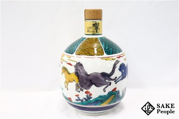 新品】希少♪ サントリー ウイスキー 有田焼 ボトル 染錦雲龍文変形瓶