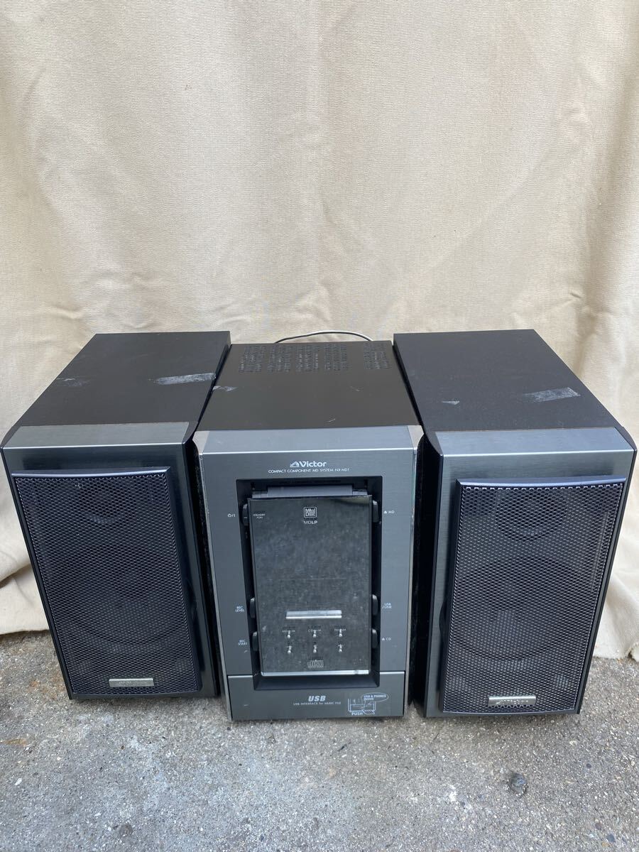 中古】victor ビクター CD・MDコンポ CA-NXMD1-B＋SP-NXMD1000-B の