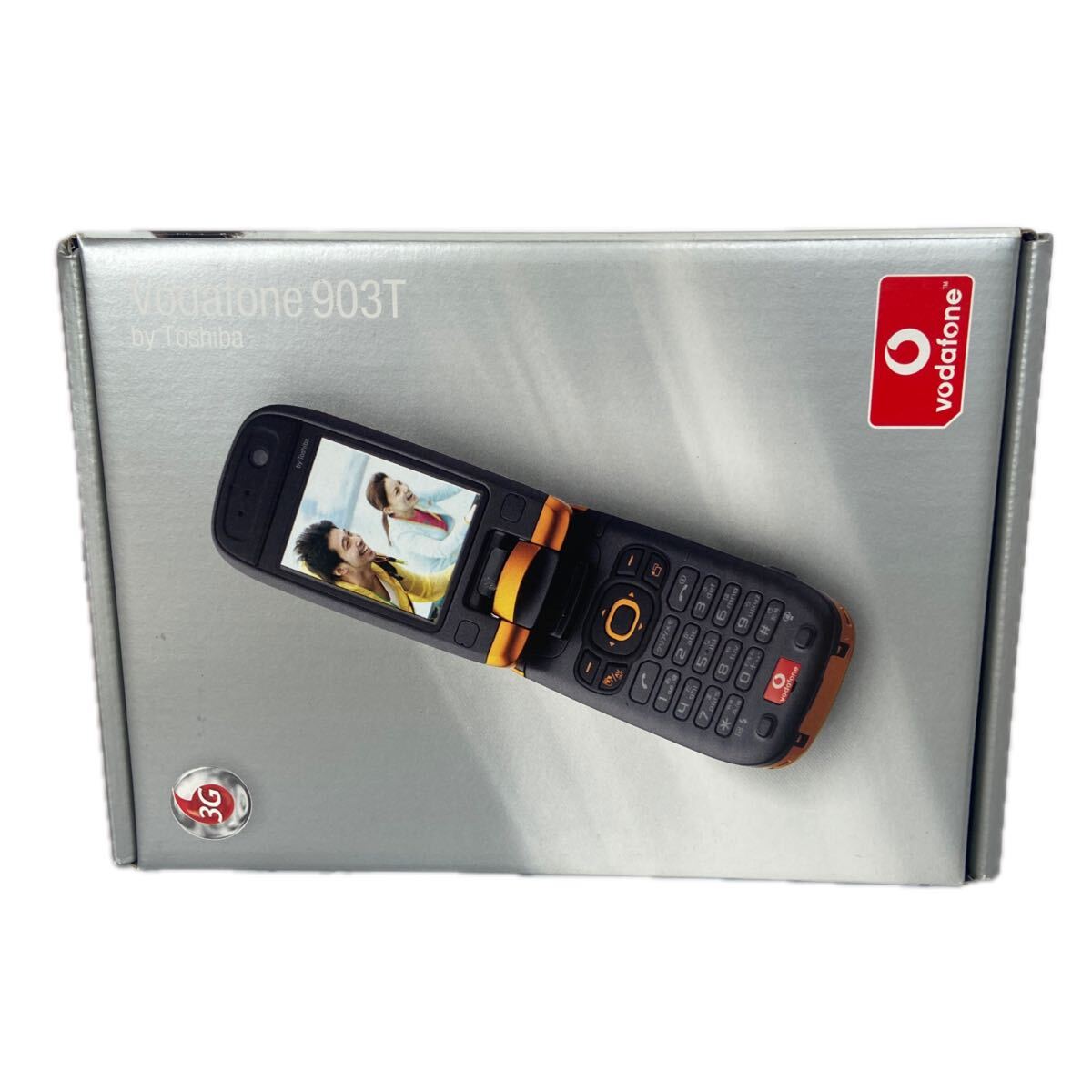 中古】TOSHIBA V603T Vodafone 充電器 TSCQ01 ブラック＆シルバー 携帯
