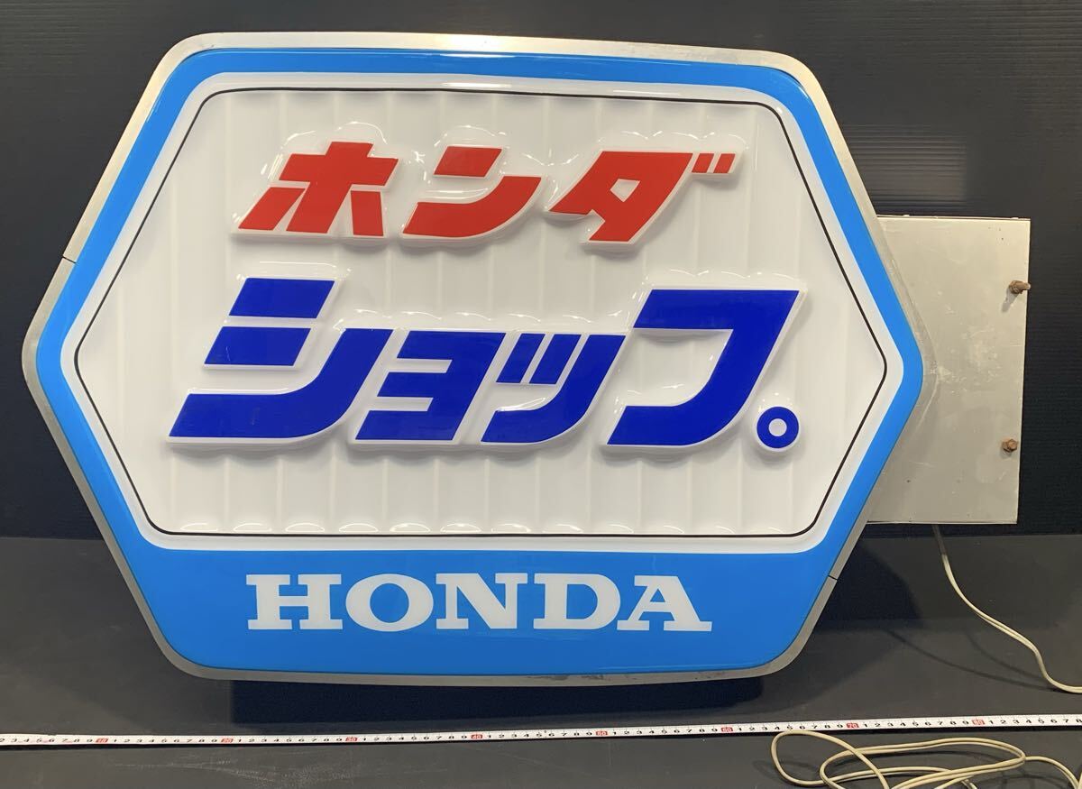 天】1円祭り 昭和の懐かしいホンダショップ看板 HONDA N360 スーパー