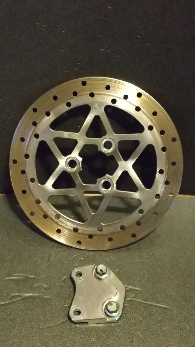 KLX250 Dトラッカー BRAKING ビッグローター Φ320 キャリパーサポート