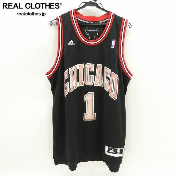 人気商品 美品 adidas BULLS ゲームシャツ ROSE 1 メンズM アディダス