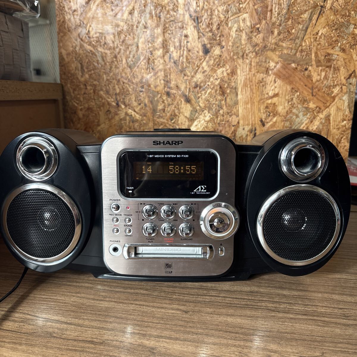 中古】◇◇SHARP SD-CX11 1Bitデジタルシステム CD・MDミニコンポ動作