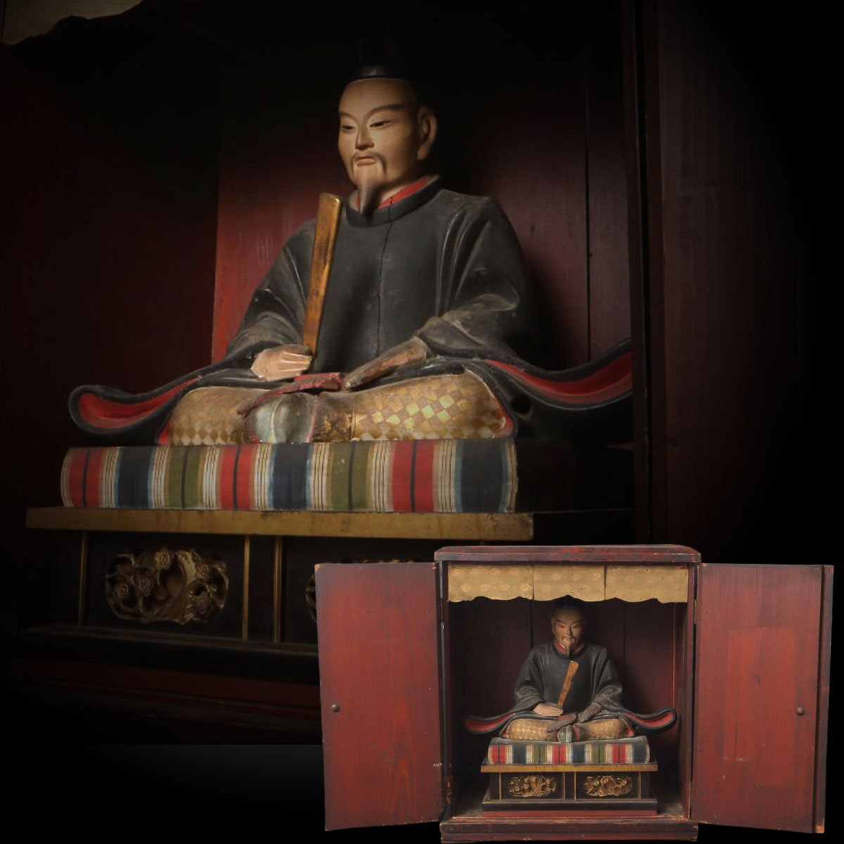 学問の神 ※無落款『菅原道真(天満天神)像』平安時代前期の公卿 大宰府