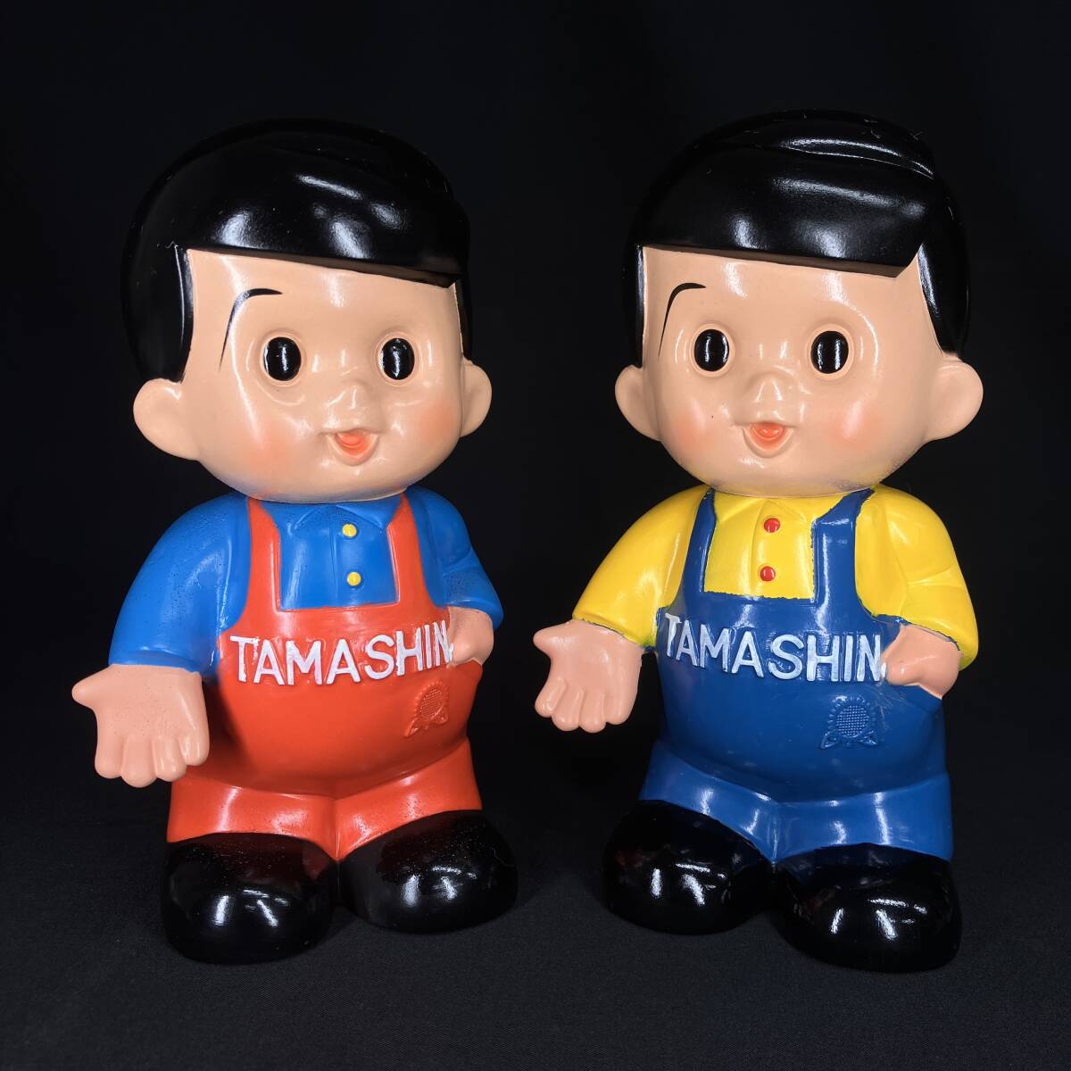 中古】◇信ちゃん ソフビ 貯金箱 6個セット (1) 信用金庫◇昭和レトロ