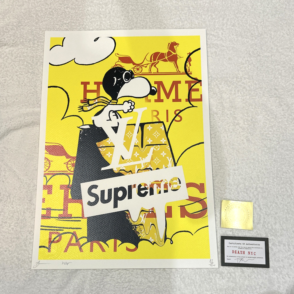 新品】043/スヌーピー×シュプリーム/Snoopy×Supreme/アートポスター/A2