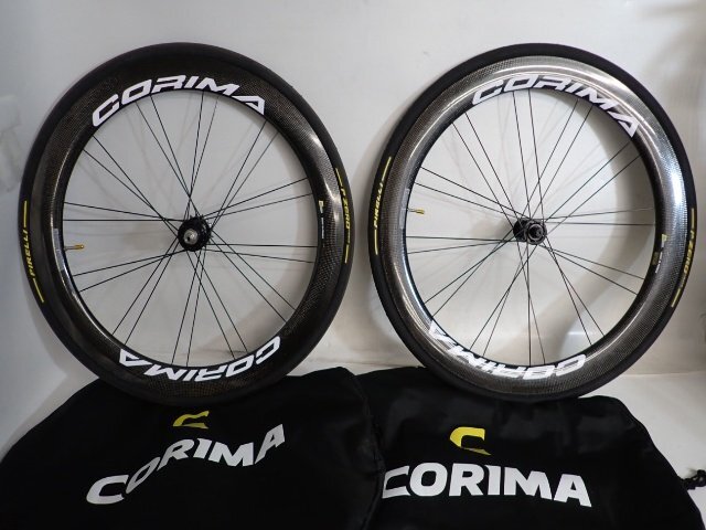 中古】CORIMA ディスクホイール カーボン ホイールバッグ付き ピスト