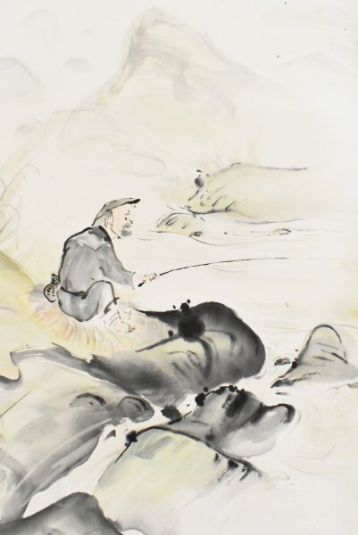 傷や汚れあり】【真作】掛軸「小山栄達 楠公・新田義貞図 双幅」大正2