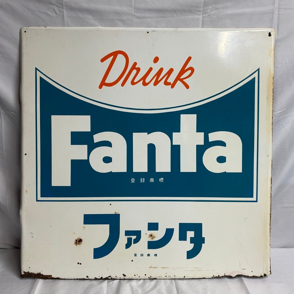 ☆562 レア 昭和レトロ ファンタFanta ホーロー看板 琺瑯看板 短冊
