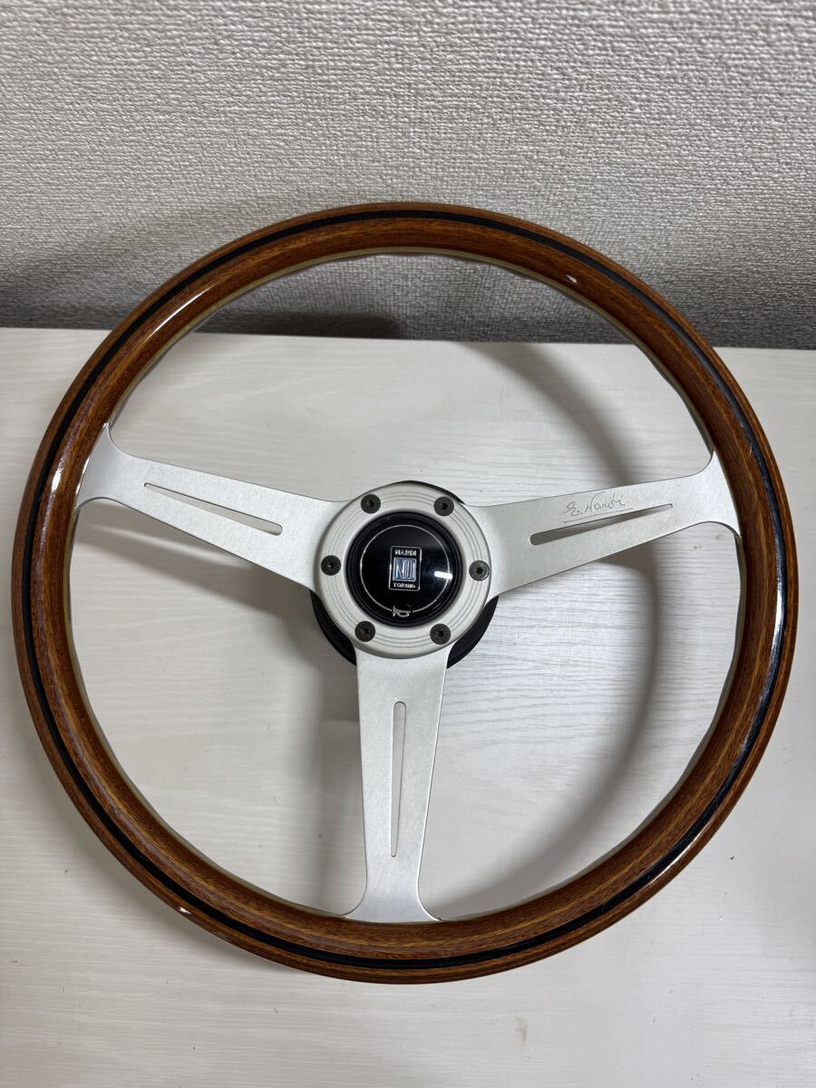 中古】【B】三菱純正OP NARDI ナルディ ウッドコンビ ステアリング