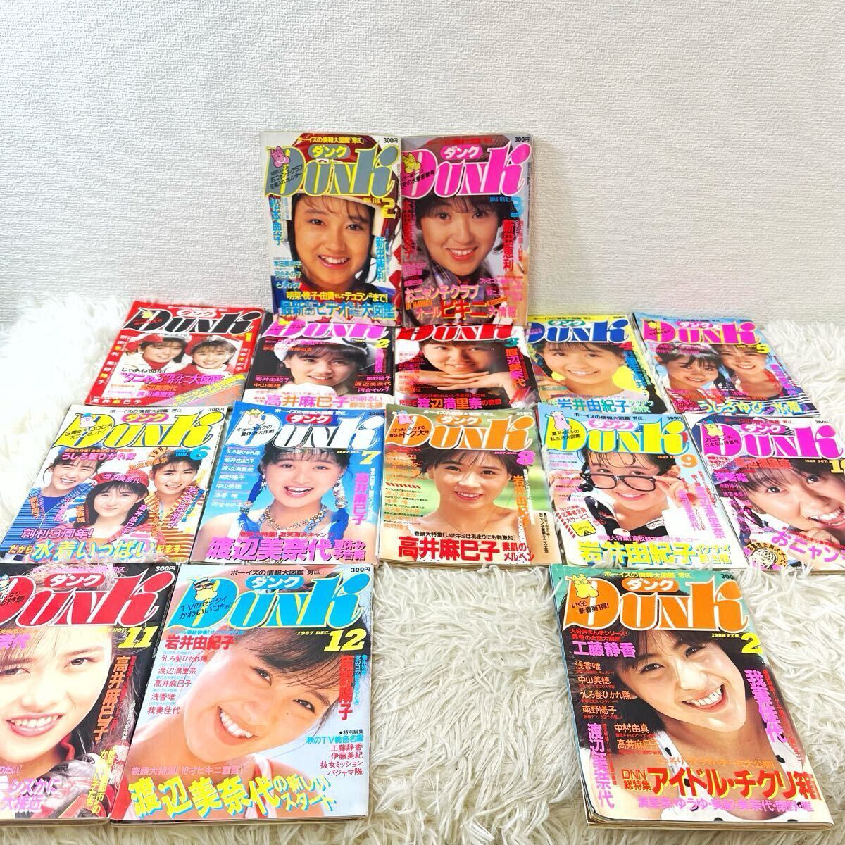 中古】渡辺満里奈☆おニャン子クラブ時代の直筆サイン色紙 昭和61年