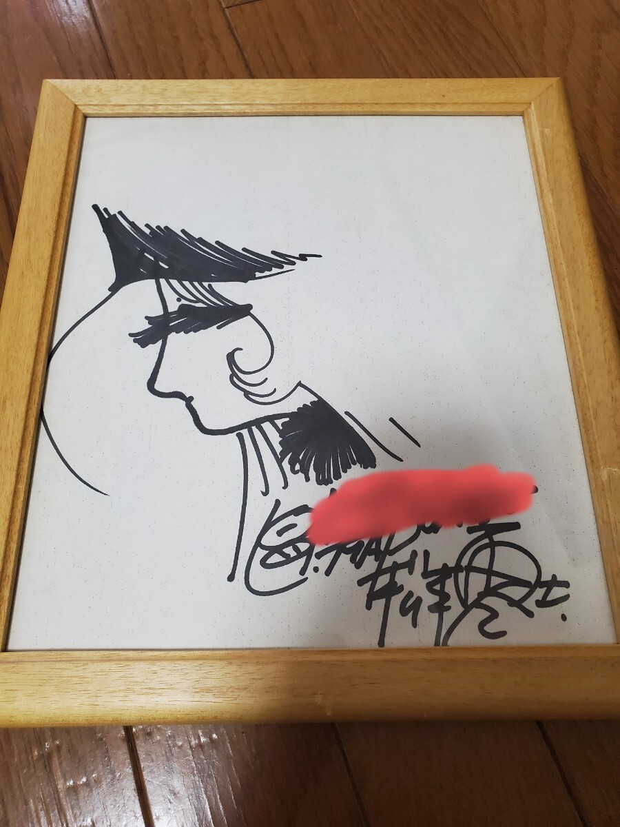 新品】松本零士先生直筆イラストサイン色紙 銀河鉄道999 メーテル 鉄郎