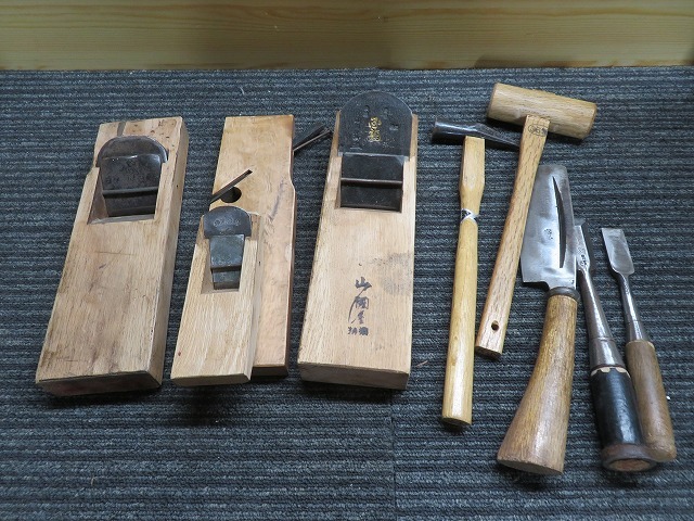 昭和レトロ 古い金槌 4点 かなづち ハンマー 玄能 大工道具 古道具の