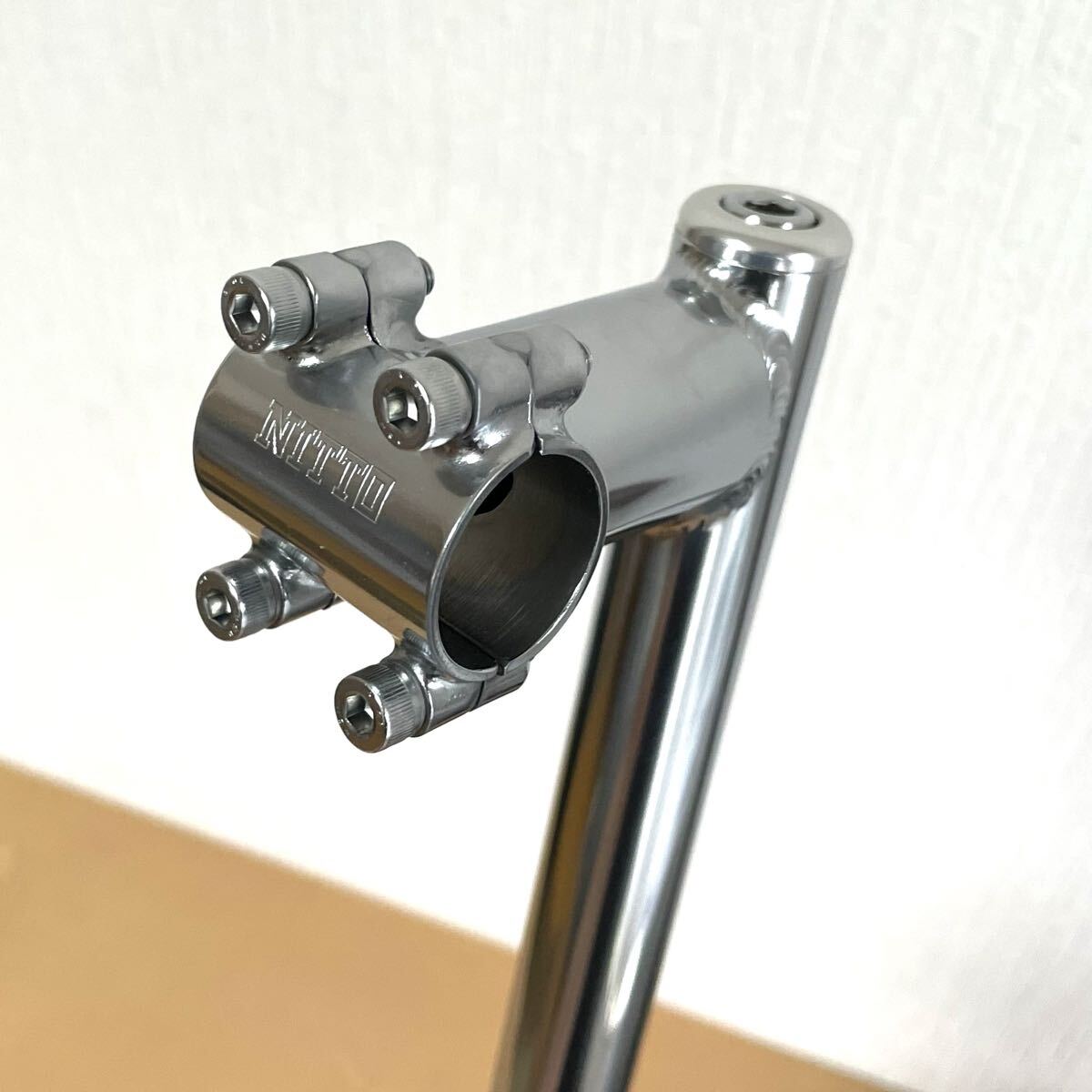 中古】nitto pearl 7 スレッドステム Φ22.2mm 70mm 黒 / 日東 パールの