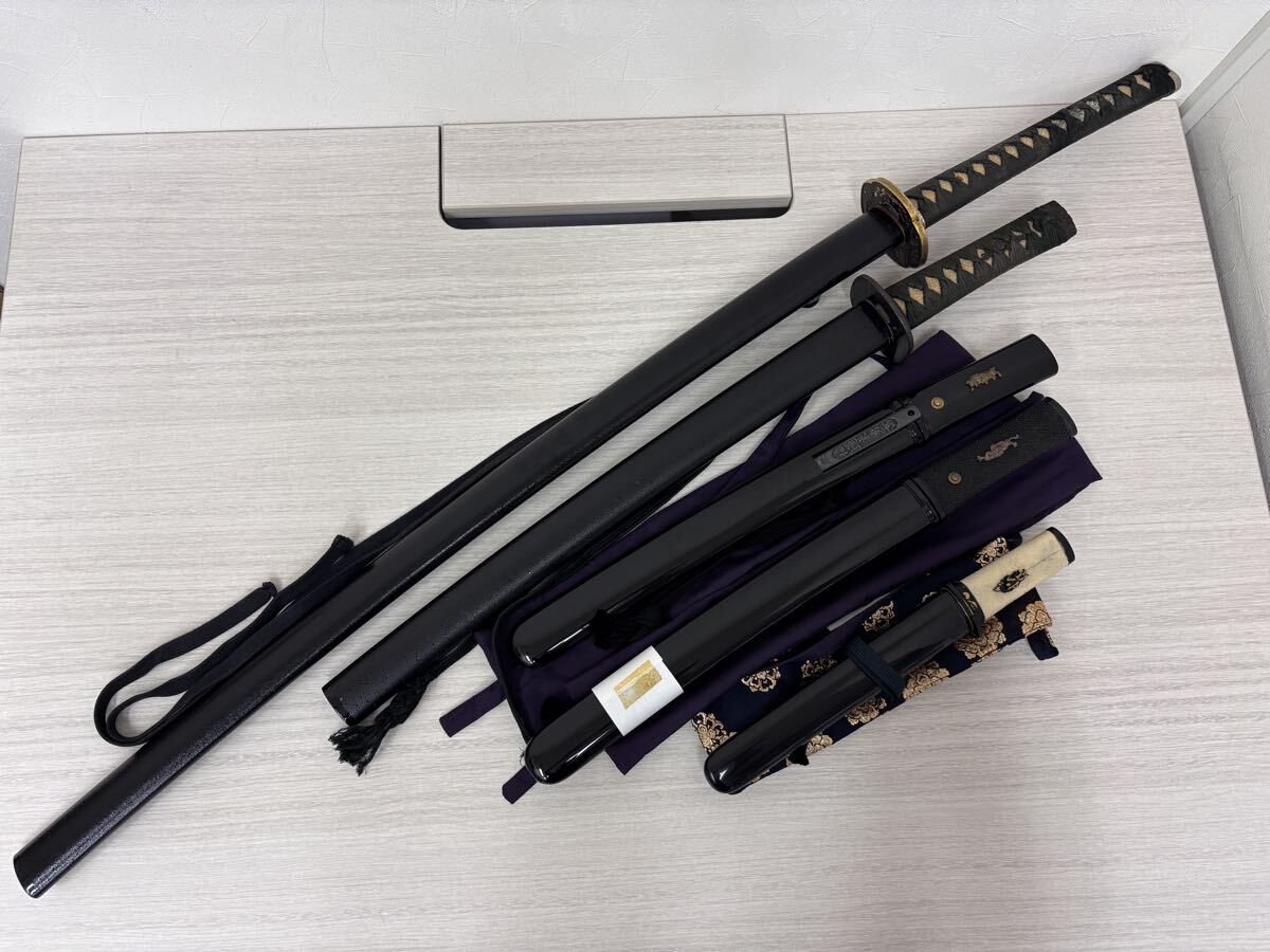 松庵作 武家三大家紋付き 織田 豊臣 徳川 日本刀 鍔 レプリカ 観賞用
