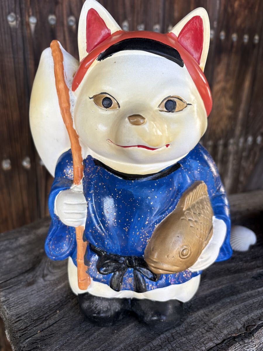 お稲荷さん 狐 きつね キツネ 白狐 一対 2点 まとめて / 戦前 お稲荷様