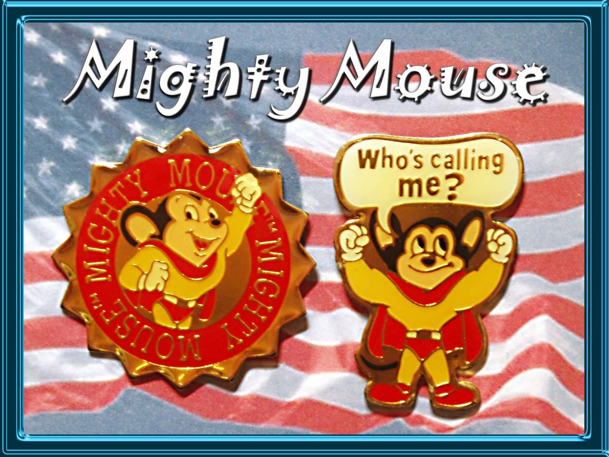 マイティマウス バッジ2種 ピンズ Mighty Mouse 昭和レトロ古いsf漫画アニメ 検 スーパーマウス ミッキーマウス 令和2年は ねずみ年 ネズミ の落札情報詳細 ヤフオク落札価格情報 オークフリー スマートフォン版