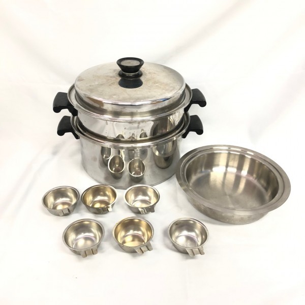 1214 Amway Queen アムウェイクイーン Multo Ply 18 8 Stainless Steel 調理器具 ステンレス 両手鍋 万能カップ６個 の落札情報詳細 ヤフオク落札価格情報 オークフリー スマートフォン版