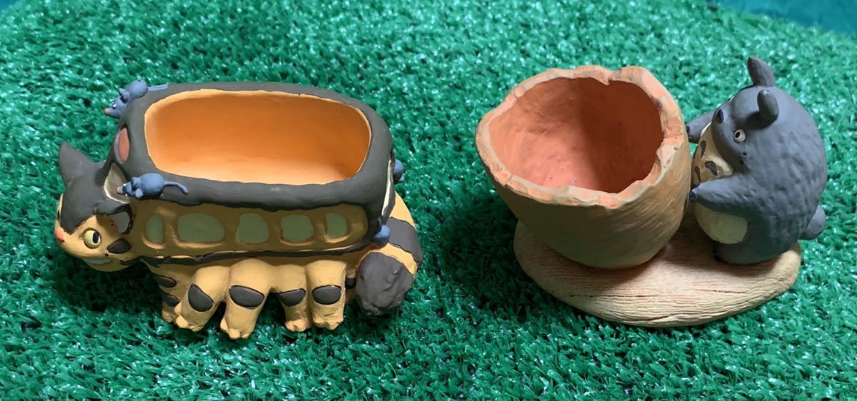 となりのトトロ プランター 鉢植え ネコバス 置き物 インテリア