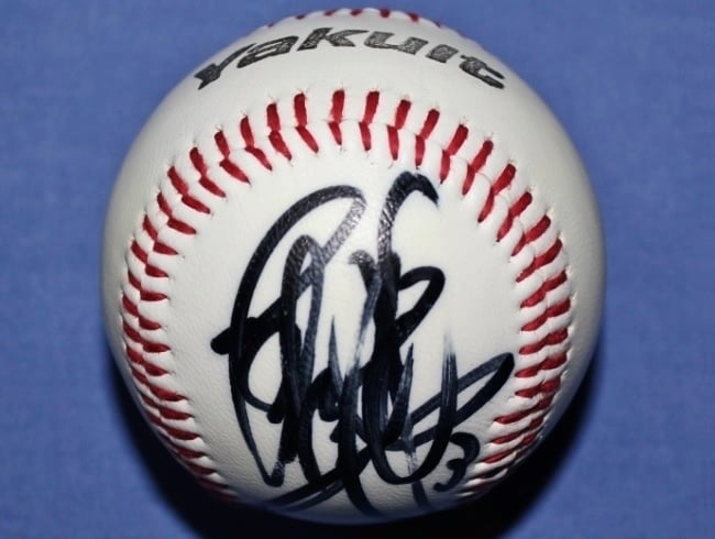 希少 ヤクルトスワローズ 長嶋一茂 直筆サインボール 3 NPB