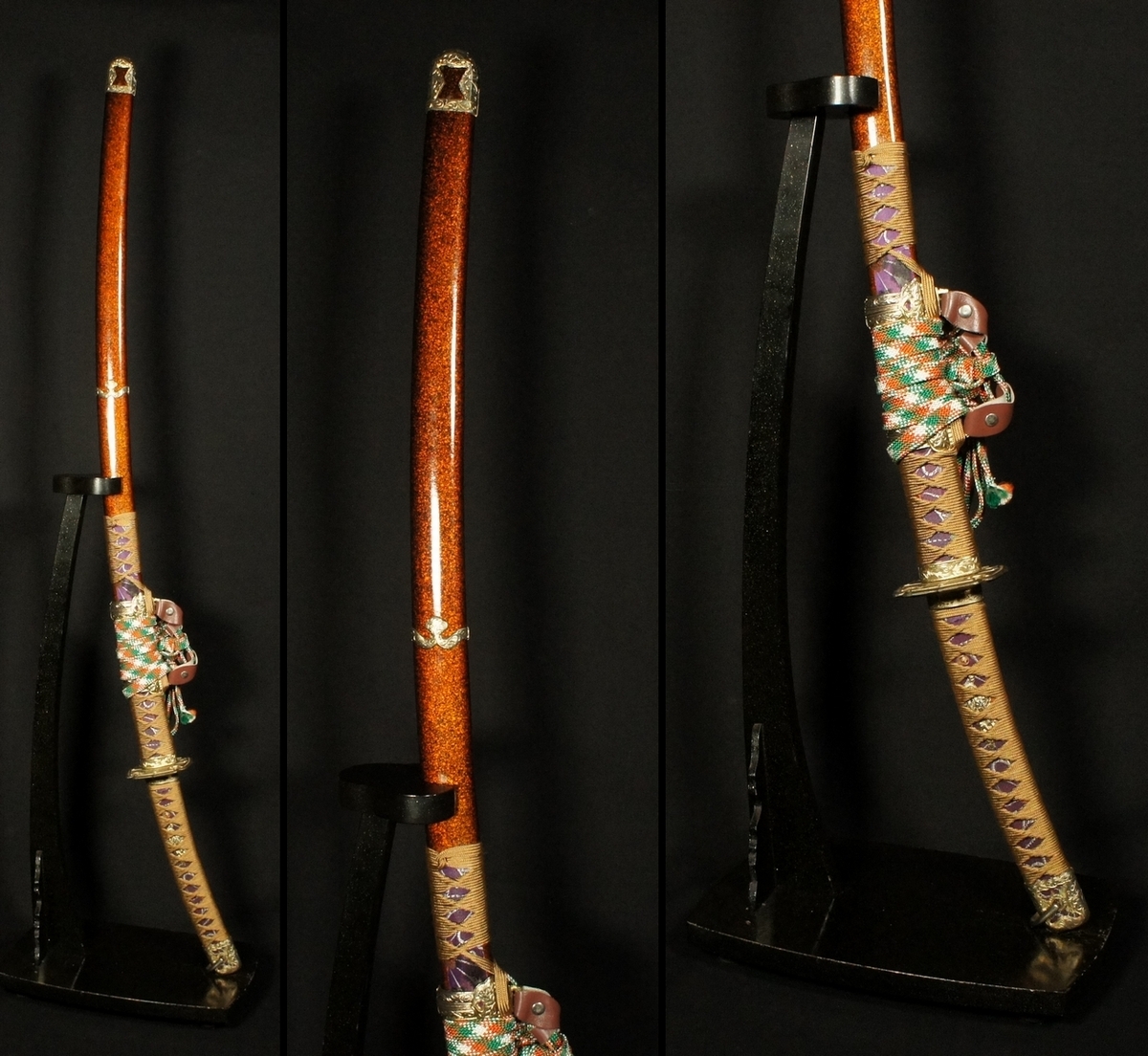 【美品】】高級模擬刀  梨地鞘 陣太刀 合金刀 美品】】高級模擬刀 梨地鞘 陣太刀 合金刀 【公式通販】