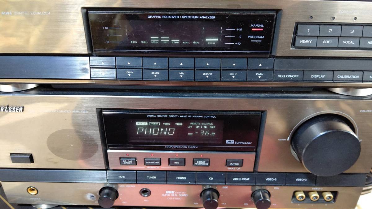 中古 アイワ AIWA ステレオプリメインアンプ MX-SF550 DS-F550用