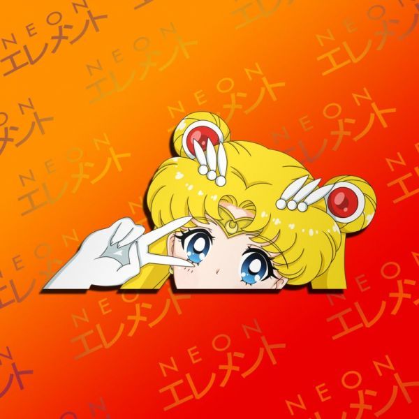 【新品】★即納★ネオンエレメント 月野うさぎ Peeker ステッカー デカール セーラームーン JDM USDM 痛車 スタンス ラノベ