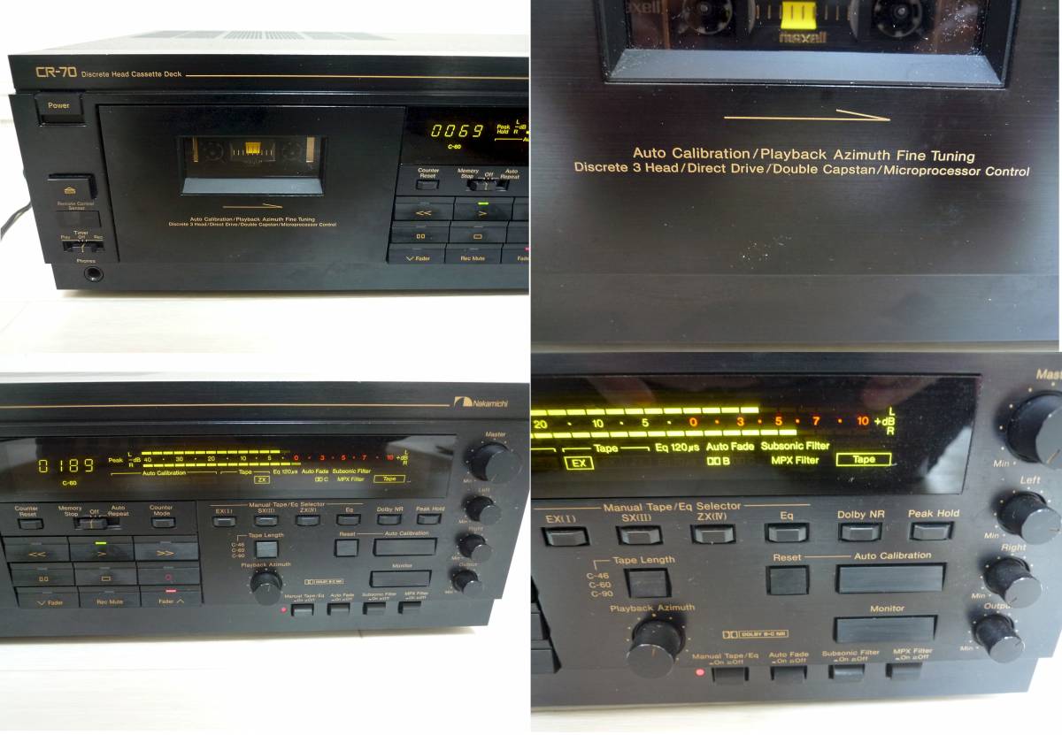 美品 名器 Nakamichi Cr 70 至極の再生ヘッド自動アジマス調整機構 定価238 000円 ナカミチ カセットデッキ の落札情報詳細 ヤフオク落札価格情報 オークフリー スマートフォン版