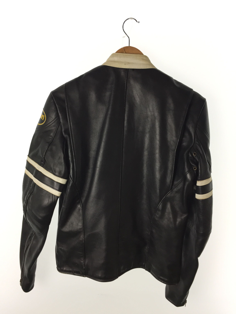 VANSON◇シングルライダースジャケット/36/レザー/BLK/90s/オールド