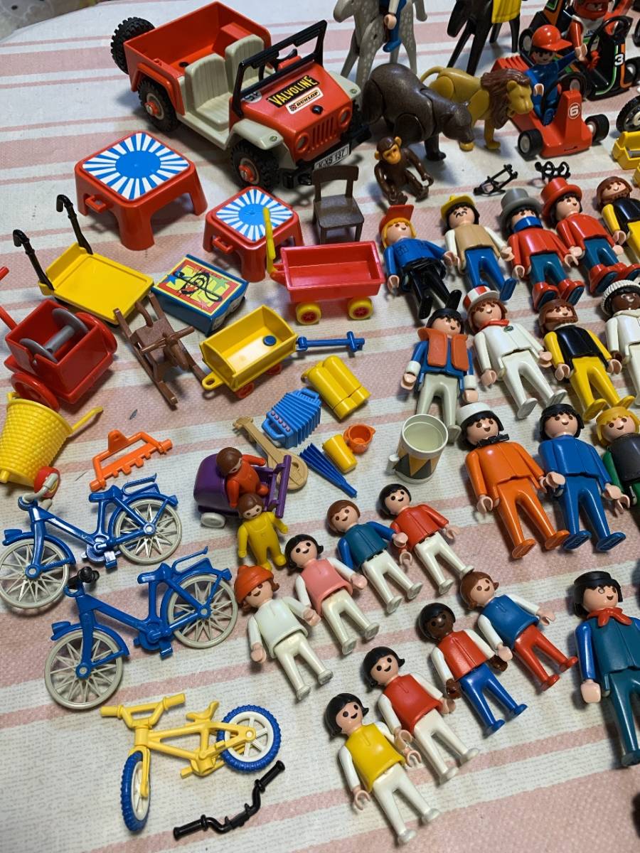 送料無料 レア レトロ オールド プレイモービル 大量セット 1974 1981