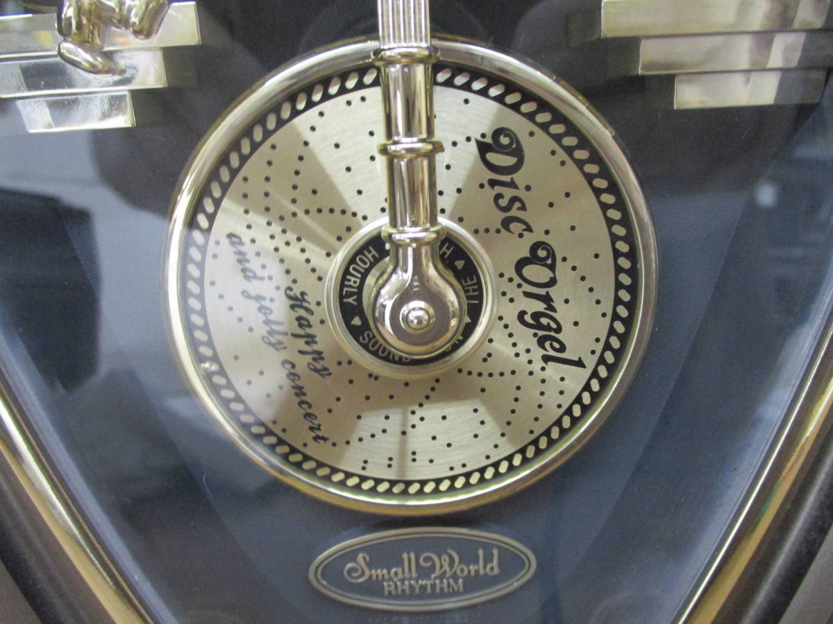 L577 掛時計 Disc Orgel Small world RHYTHM 4MH714 ディスク デッド