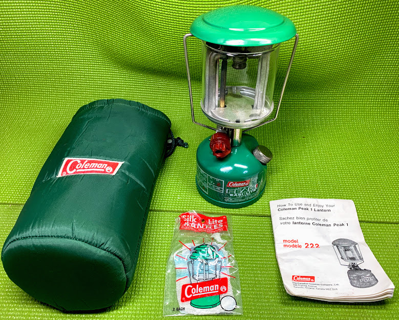 コールマン ランタンModel 222 Peak1 緑1979 マントル7個付
