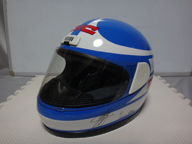 ヴィンテージ フルフェイスヘルメット M57~58cm 当時物 DIC フルフェイスヘルメット M57-58cm GP-87 小林大サイン入り