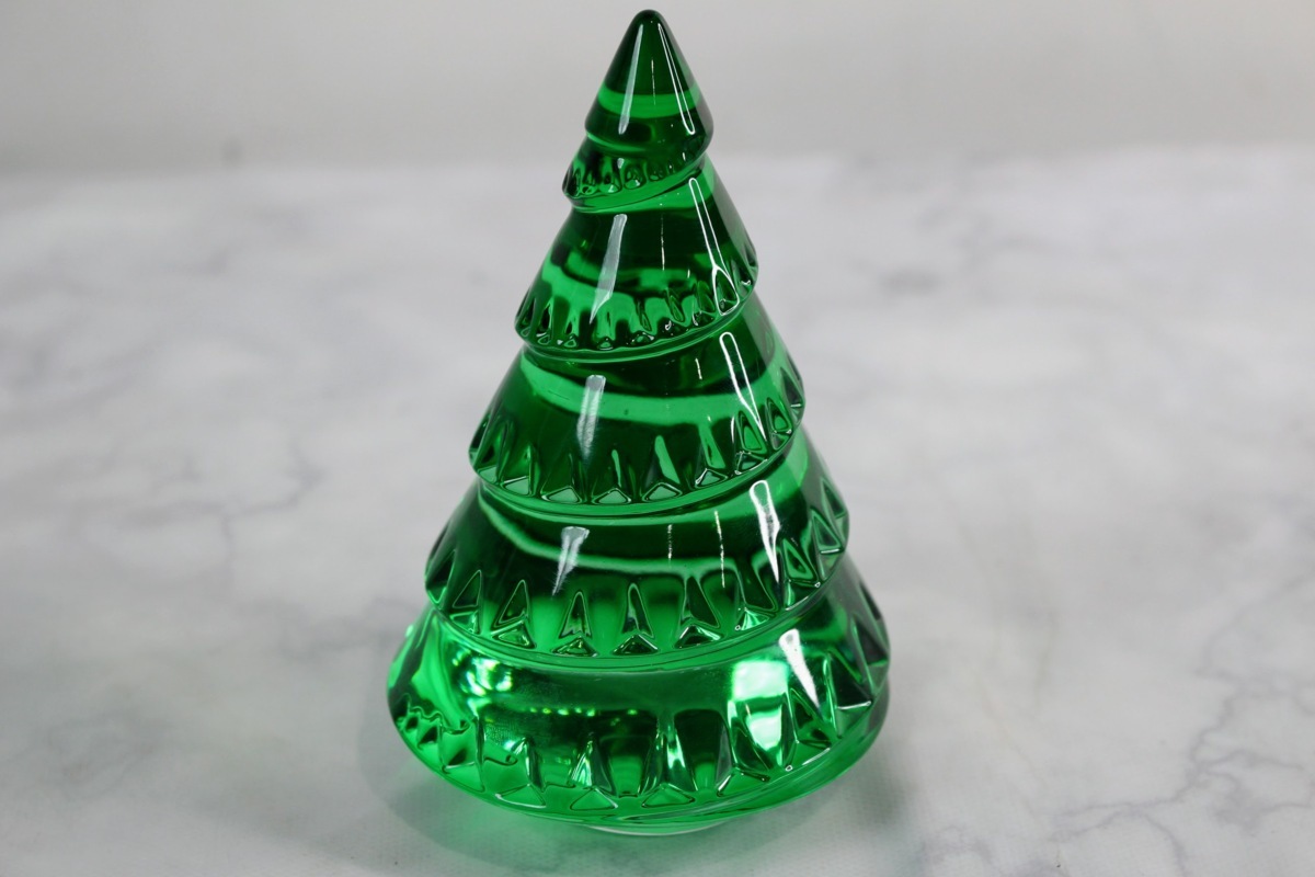 Baccarat バカラ クリスマスツリー 置物 フィギュリン グリーン ノエル バカラ フィギュリン ○ クリスマス ツリー グリーン 13.5cm