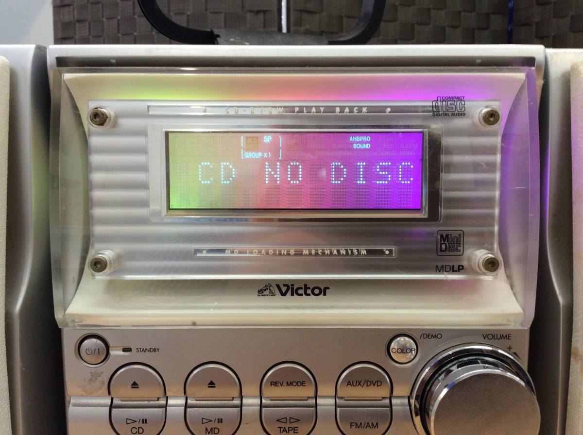 7942□ Victor ビクター CD MDコンポ UX-Z7MD ジャンク 通電確認済みの