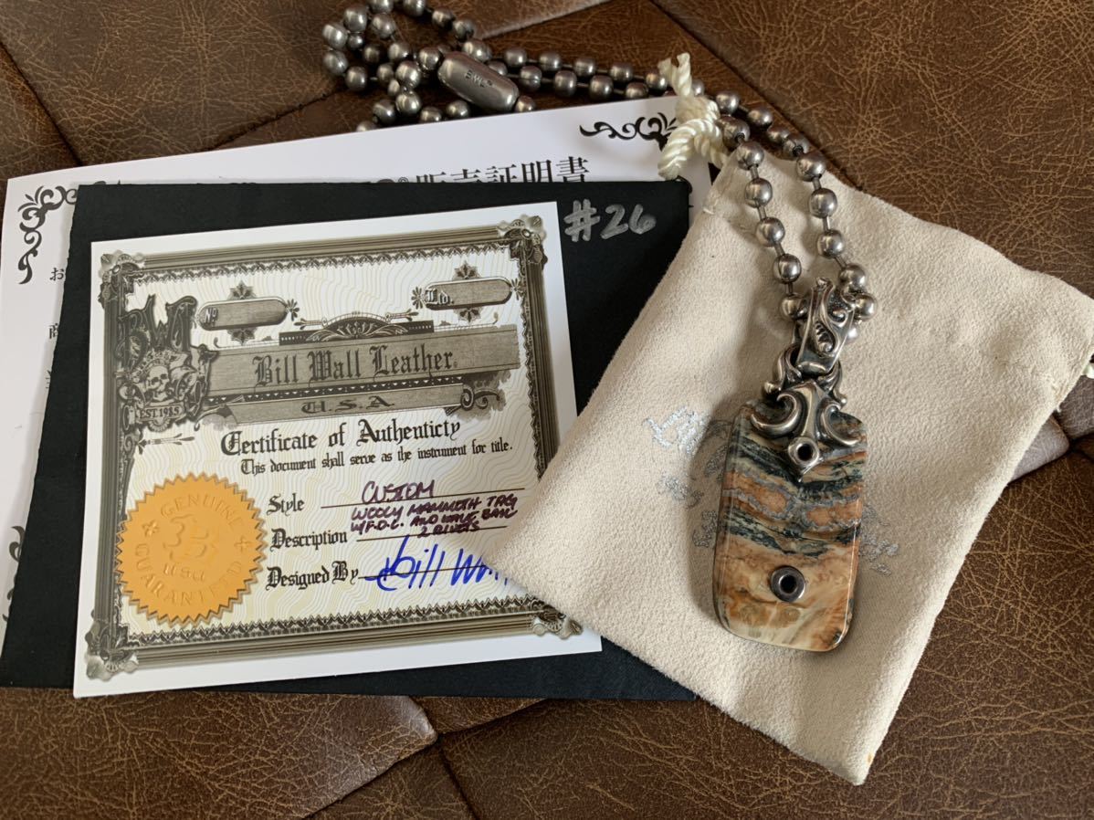 Bill Wall Leather ウーリーマンモスドッグタグ BWL ギャラ付 ネックレス 限定 送料無料 ビルウォールレザー の落札情報