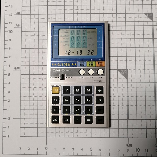 CASIO カシオ ゲーム電卓 MG-777 モグラ叩き・スロットマシン 中古