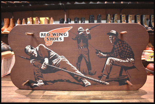 RED wing レッドウィング 木製 サインボード 看板 バナー ヴィンテージ