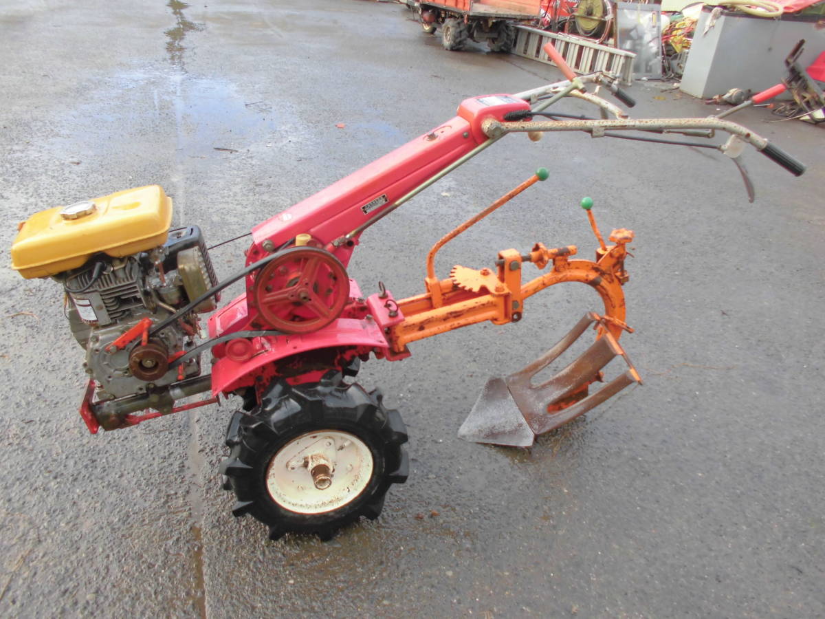 ロビンエンジンEY18耕運機プラウ仕様中古5馬力掘り取り器 芋掘り機