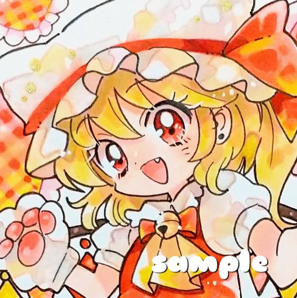 東方 フランドール オリジナル色紙イラスト （新品】東方Project