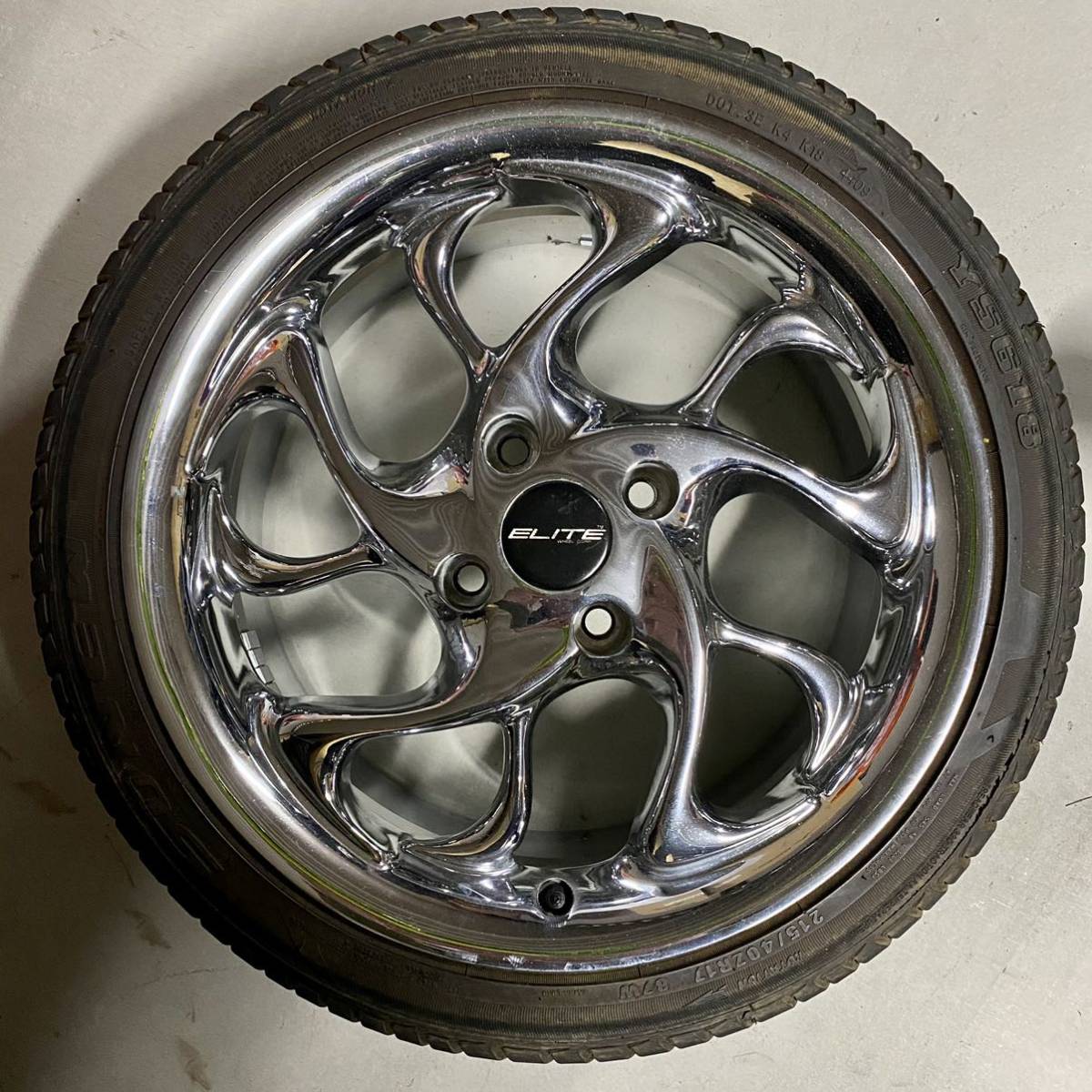 エリート ピスモ ELITE pismo 17インチ pcd114.3 4H メッキホイール 