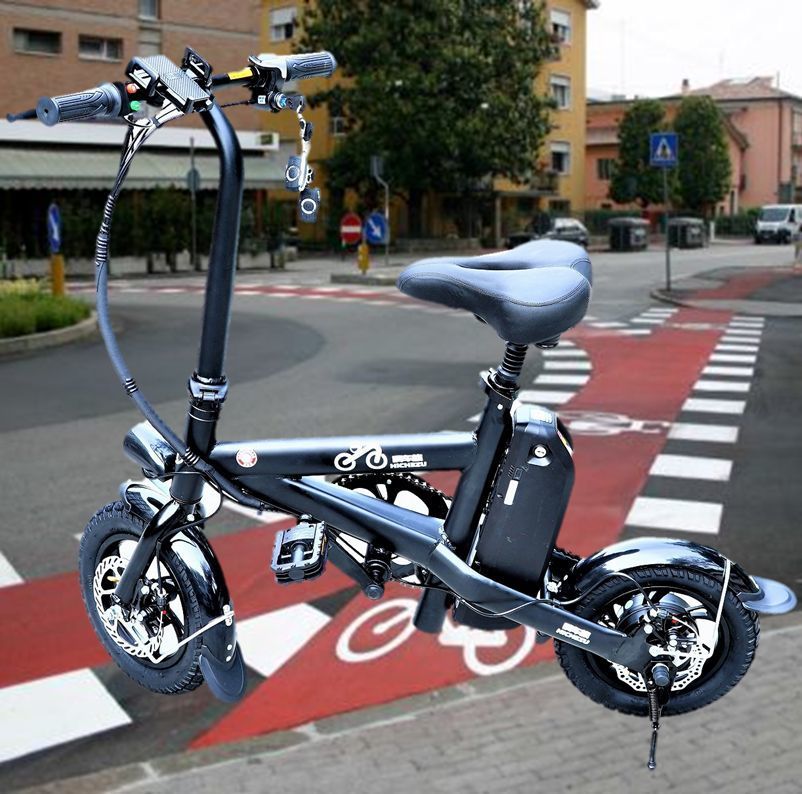 新品 最新 スタイリッシュでスマートな折り畳み式 電動自転車 電動バイク ブラック の落札情報詳細 ヤフオク落札価格情報 オークフリー スマートフォン版