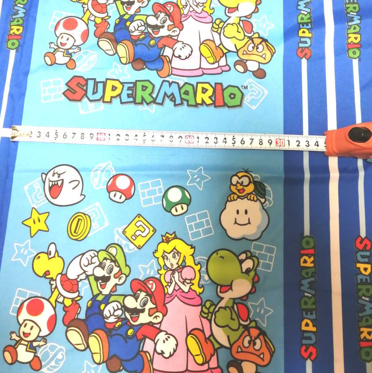 新品】スーパーマリオブラザーズ柄パネル生地 ルイージ クリボー