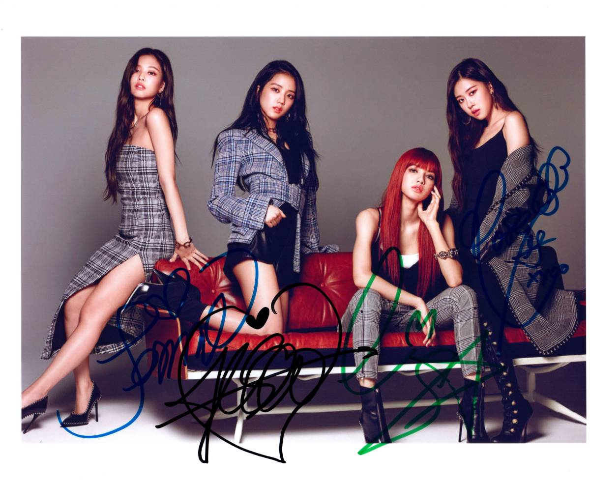 blackpink 直筆 サイン グッズ 当選品 ジス リサ ジェニ ロゼ 韓国