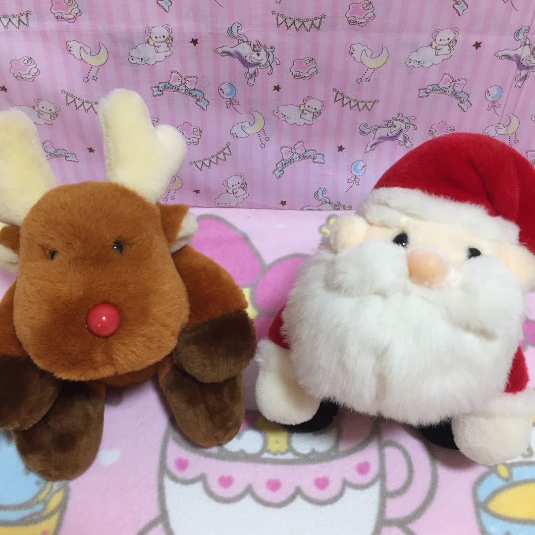 ぬいぐるみ TSURUYA DOLL ツルヤ トナカイ サンタ クリスマス レトロ