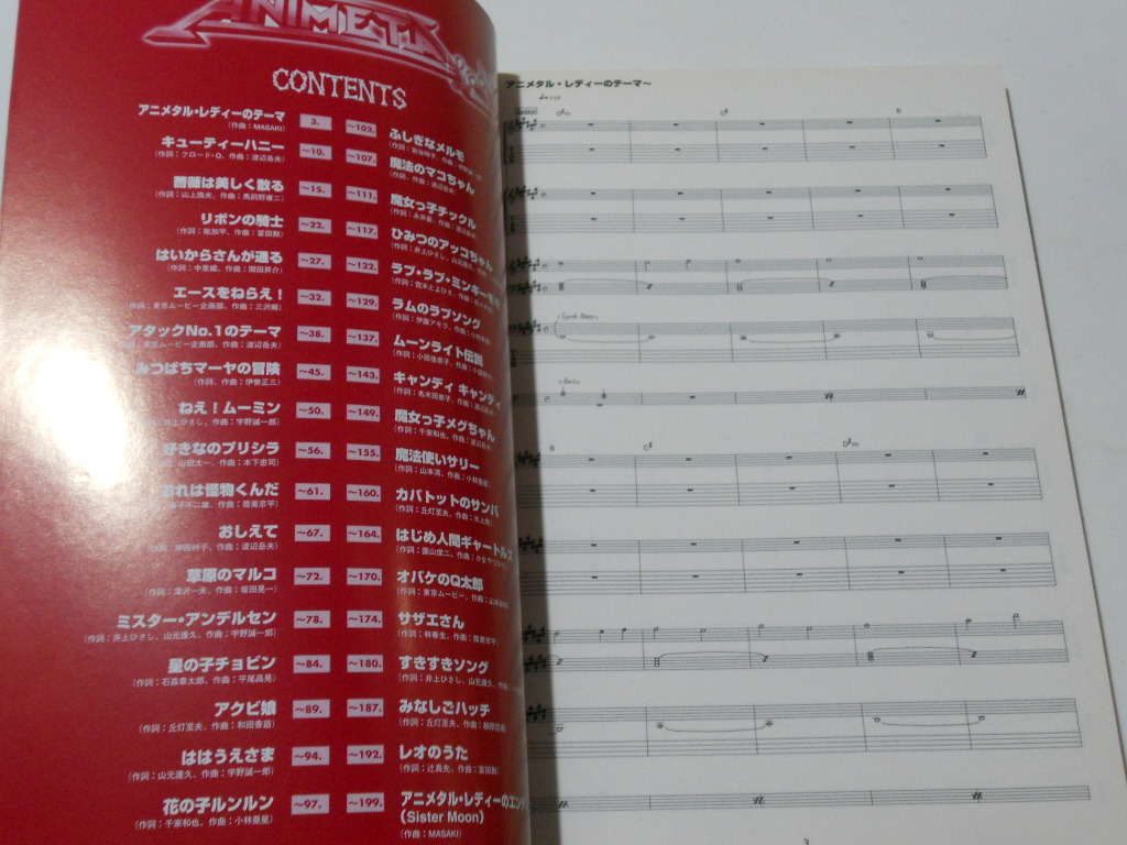 美本☆アニメタル バンドスコア レディー・マラソン☆楽譜 タブ譜