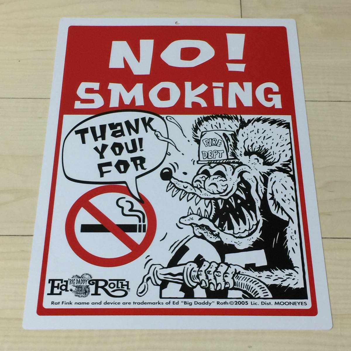 新品 Rat Fink メッセージ ボード No Smoking ノースモーキング 禁煙 ラットフィンク Mooneyes ムーンアイズ 玄関 ガレージ に 看板 の落札情報詳細 ヤフオク落札価格情報 オークフリー スマートフォン版
